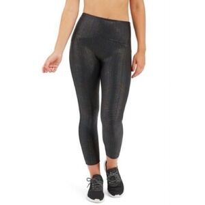 SPANX Metallic Dot Print Active 7/8 Legging 50208R Black Multi Size 3X 3TG